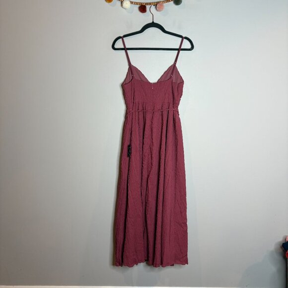 NWT Lulu's Cue the Cuteness Mauve Purple Twist-Front Midi Dress - Picture 5 of 6